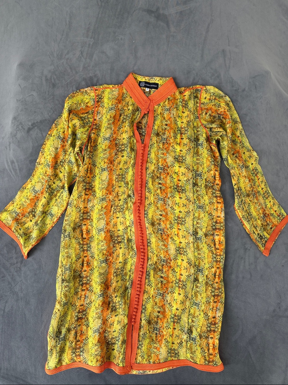 Karim Bouriad Bright Yellow & Orange Printed Tunic